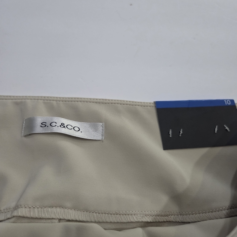 NWT S.C.& Co.Cream High-Waisted Capri Pants Sz.10 - Picture 5 of 8